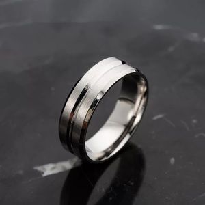 New Charm Matte Groove Women Men Polished Ring